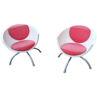 Set 2 Vintage Gubbo Swivel Fauteuils, Mia Lagerman, Ikea