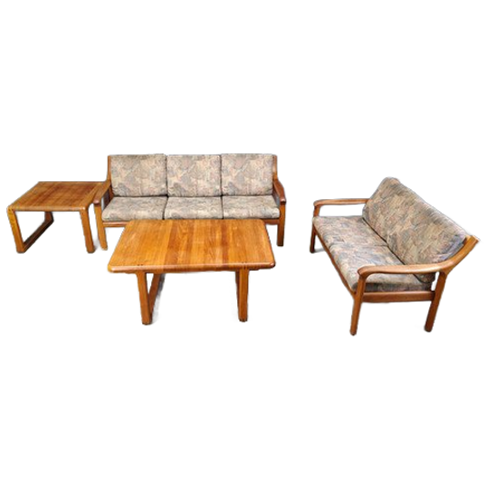 Mid Century Scandinavian Sofa Set, 1970s 1