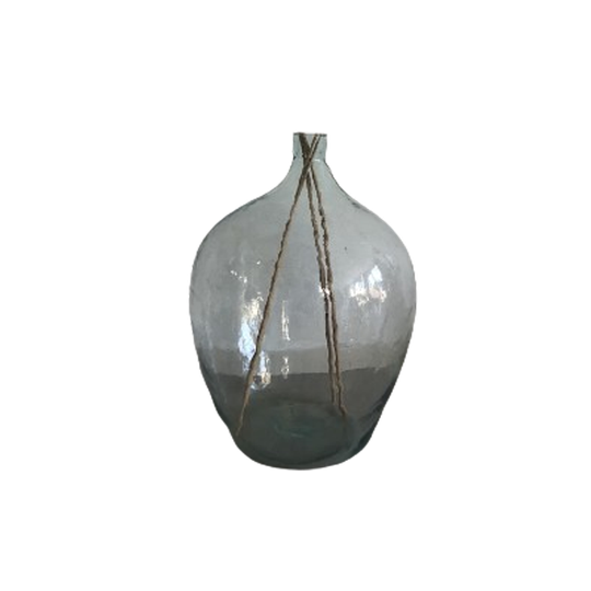 Vintage Zweedse Grote Glazen Gistfles, Damejeanne Transparant 1