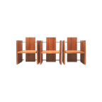 3X Zeer Zeldzame Modenistische Brutalist Fauteuil Ontworpen Door Architect Fritz Zeiger thumbnail 1