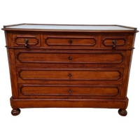 Vintage Antiek Dressoir Commode Ladekast Badkamermeubel Met Marmer Blad 122