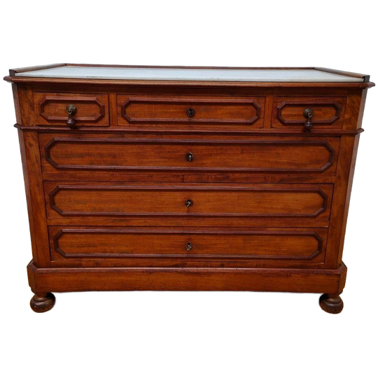 Vintage Antiek Dressoir Commode Ladekast Badkamermeubel Met Marmer Blad 122 1