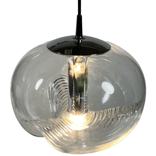 Vintage Peill & Putzler Futura Wave Hanglamp, Duitsland 1970 1