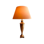 Prachtige Grote Koperen Hollywood Regency Lamp thumbnail 1