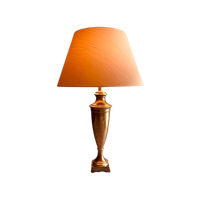 Prachtige Grote Koperen Hollywood Regency Lamp