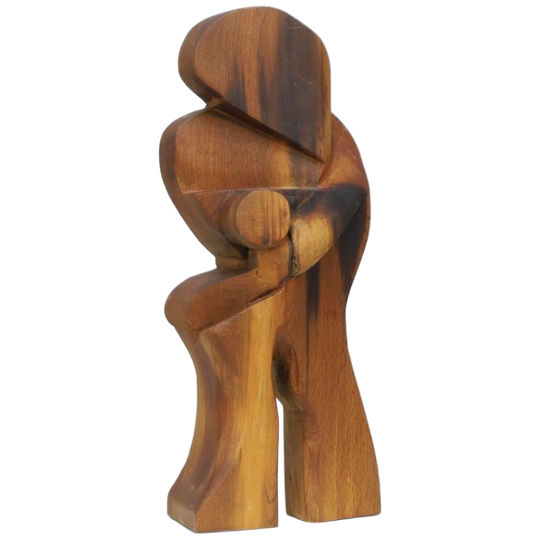 Wooden Sculpture – Attributed To Danish Modernism, 1970s 1