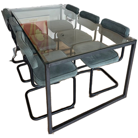 Industrial Glass Table 1