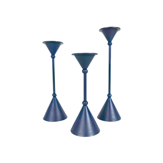 Memphis Milano Stijl | Kandelaar Houders | Set Van 3 | 80's | 1