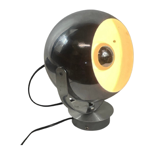 Pop Art / Space Age Design - Chrome Table Lamp & Spot - Globe Shaped