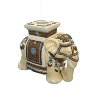 Porseleinen Olifant Plantentafel, Vintage Bijzettafel