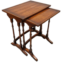 Antieke Mimiset Bijzettafel Set