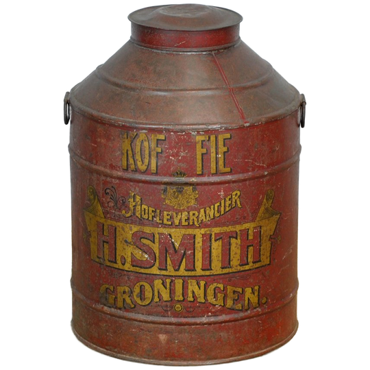 Groot Metalen Koffieblik Van De Firma H. Smith, Circa 1920 1