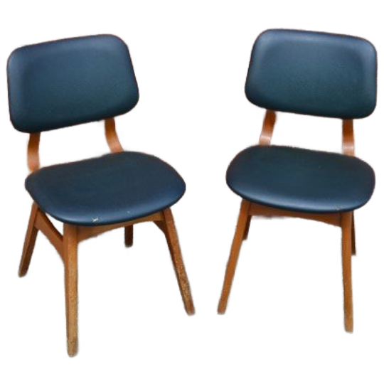 Retro Dutch Design Keukenstoelen Set Van 2 Groen 1