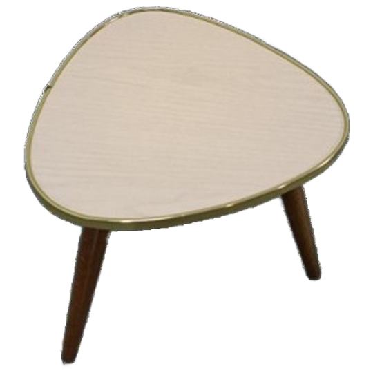 Bijzettafel Met Lichte Houtlook Formica Blad En Houten Poten Nr. 10 Plantentafel 1