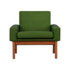 Deens Design Opnieuw Gestoffeerde Groene Ap34/1T Fauteuil Van Wegner, 1960S thumbnail 1