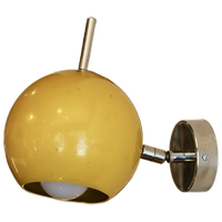 Tedelight Wandlamp, 1970 In Geel Gelakt Metaal