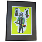 Fred Bervoets Zeefdruk De Jager 1993 Vintage thumbnail 1