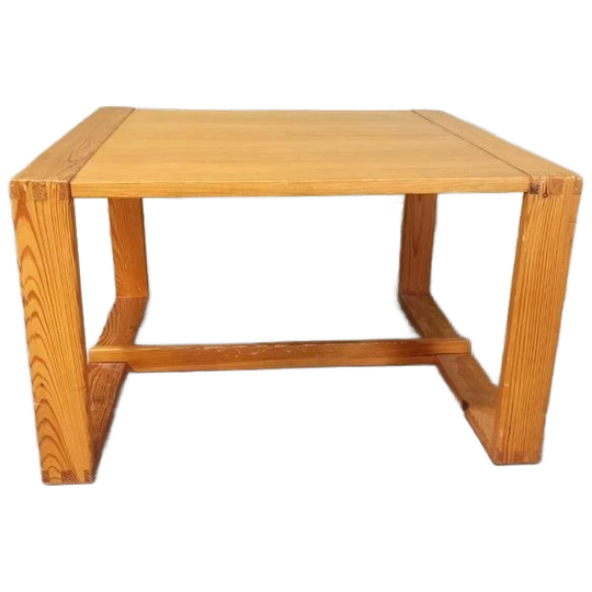 Vintage Design Grenen Salontafel, Vierkant 1