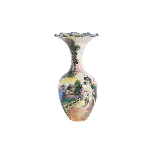 Unique Italian Glazed Floor Vase From 1960’S