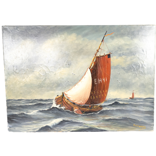Zeegezicht - Olieverf Op Canvas - Jan Rieuwers (1898 -1960) 1