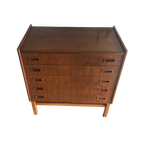 Vintage Teak Ladekast Met 5 Lades thumbnail 1
