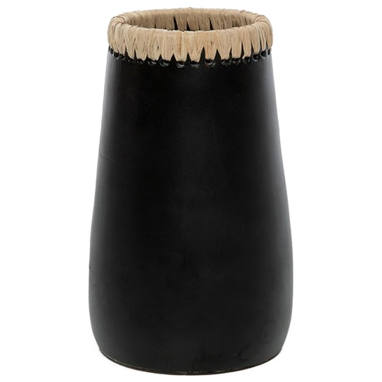 Bazar Bizar | De Sneaky Vaas - Zwart Naturel - S 1