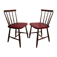2 Houten Spijlenstoelen