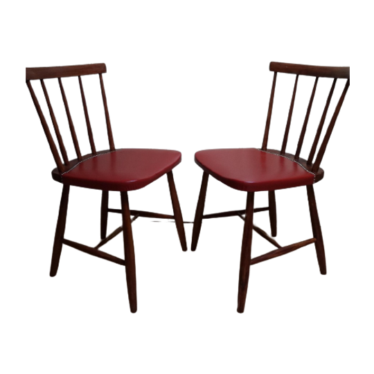 2 Houten Spijlenstoelen 1
