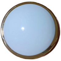 1 X Vintage Goud En Melkglas Plafondlamp