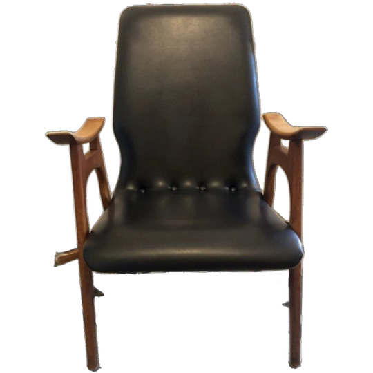 Scandinavisch Design Stoel Met Skai Bekleed 1