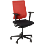 Sedus Bureaustoel, Zwart, Rood Mesh, 4D Armleggers thumbnail 1