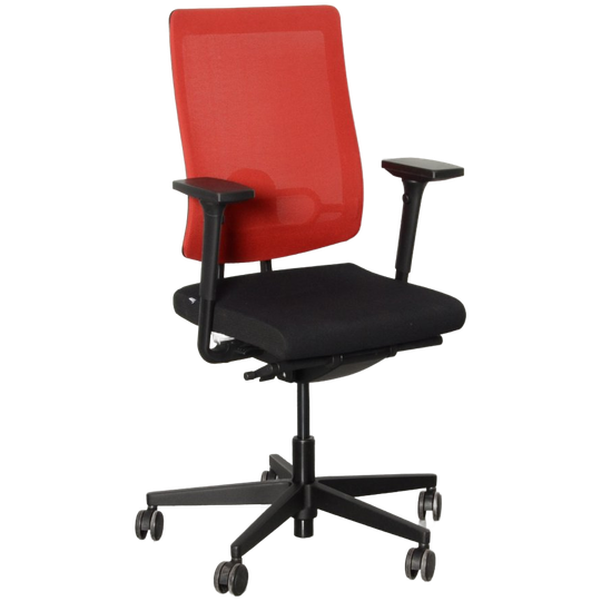 Sedus Bureaustoel, Zwart, Rood Mesh, 4d Armleggers 1