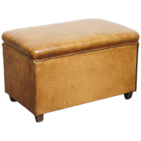 Geweldige Vintage Schapenleren Design Hocker Van Bart Van Bekhoven