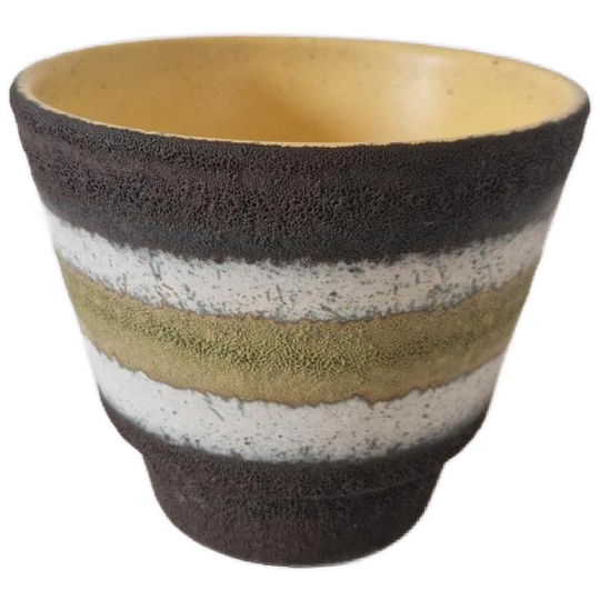 Vintage Bloempot Lava Glazuur Retro Pot Jaren 60 Bloempot 1