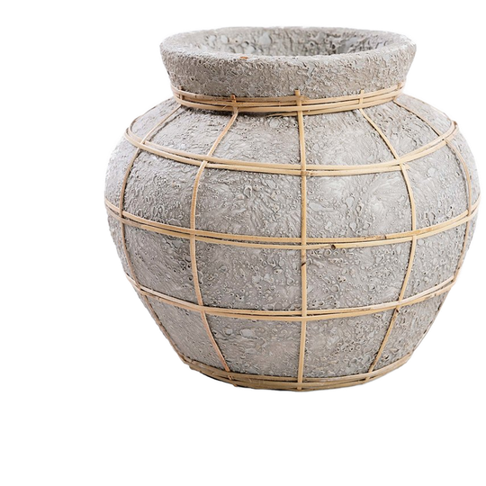 Bazar Bizar | De Belly Vaas - Beton Grijs Naturel - M 1