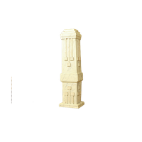 Antieke Beschilderde Art-deco Pedestal Zuil