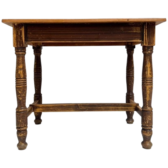 Brocante Bruinkleurige Eettafel, 1970’s 1