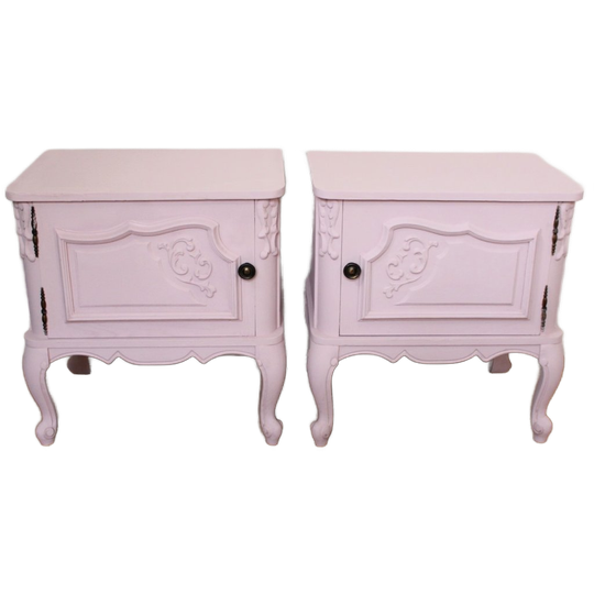 2 Roze Nachtkastjes Queen Ann - Romantisch, Landelijk 1