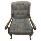 Jaren 50 Hollandse Fauteuil Originele Stof thumbnail 1