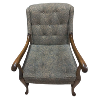 Jaren 50 Hollandse Fauteuil Originele Stof