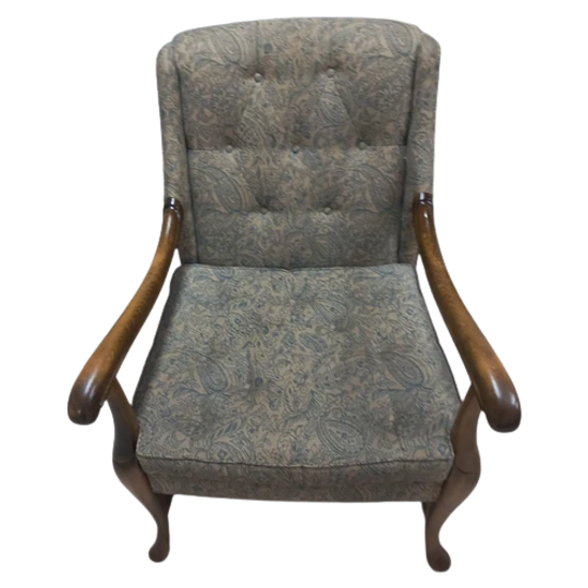 Jaren 50 Hollandse Fauteuil Originele Stof 1