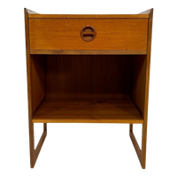 Vintage Arne Wahl Iversen Bijzettafel Nachtkastje 60's Teak