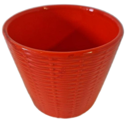 Retro Bloempot Oranje Pot Voor Kamerplant 1