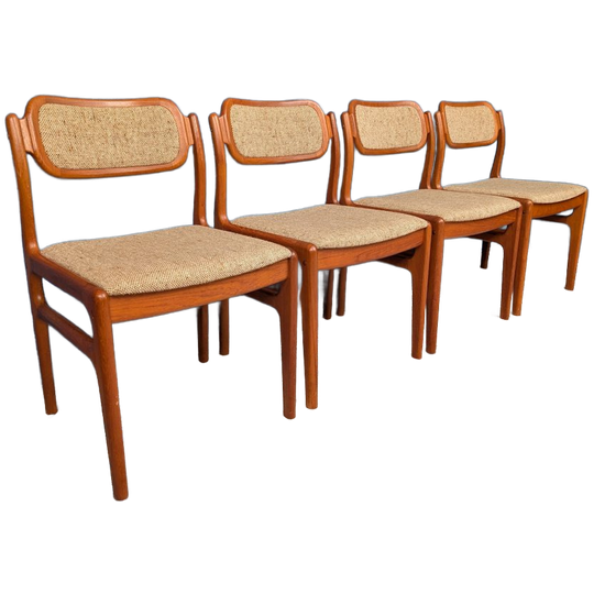4x Vintage Stoelen, Johannes Andersen, Jaren 60 1