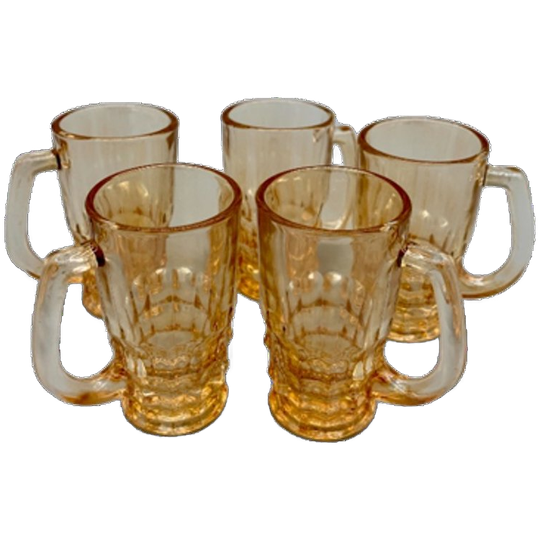 Set Vintage Shotglaasjes Ombre Oranje 5 Stuks 1