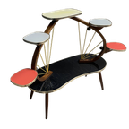 1960s Flower Table In Multi Color Formica thumbnail 1