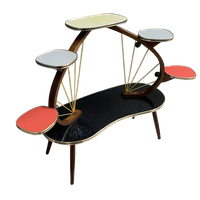 1960s Flower Table In Multi Color Formica