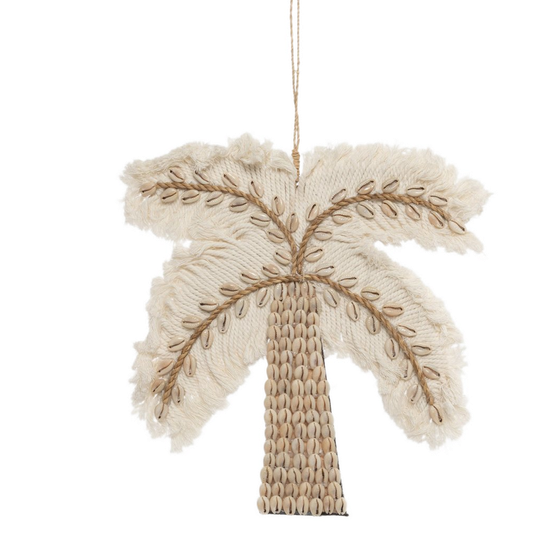 Bazar Bizar | De Katoen & Schelpen Palmboom - Wit Naturel 1