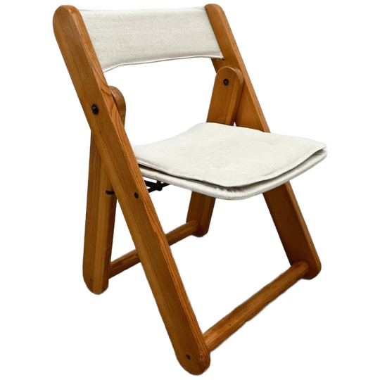 2 (of Meer) Vintage Grenen Klapstoel Kontiki - IKEA Stof Nw 1