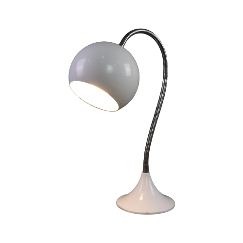 Witte Vintage Buigbare Metalen Bureau Lamp